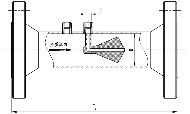 V錐流量計產品外形尺寸